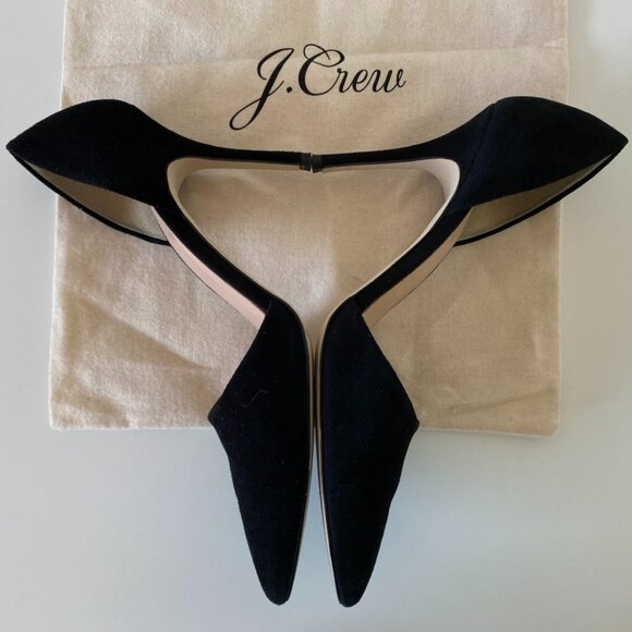 🇮🇹 Made in Italy | J.Crew Elsie suede d’Orsay Black pumps - Picture 7 of 17